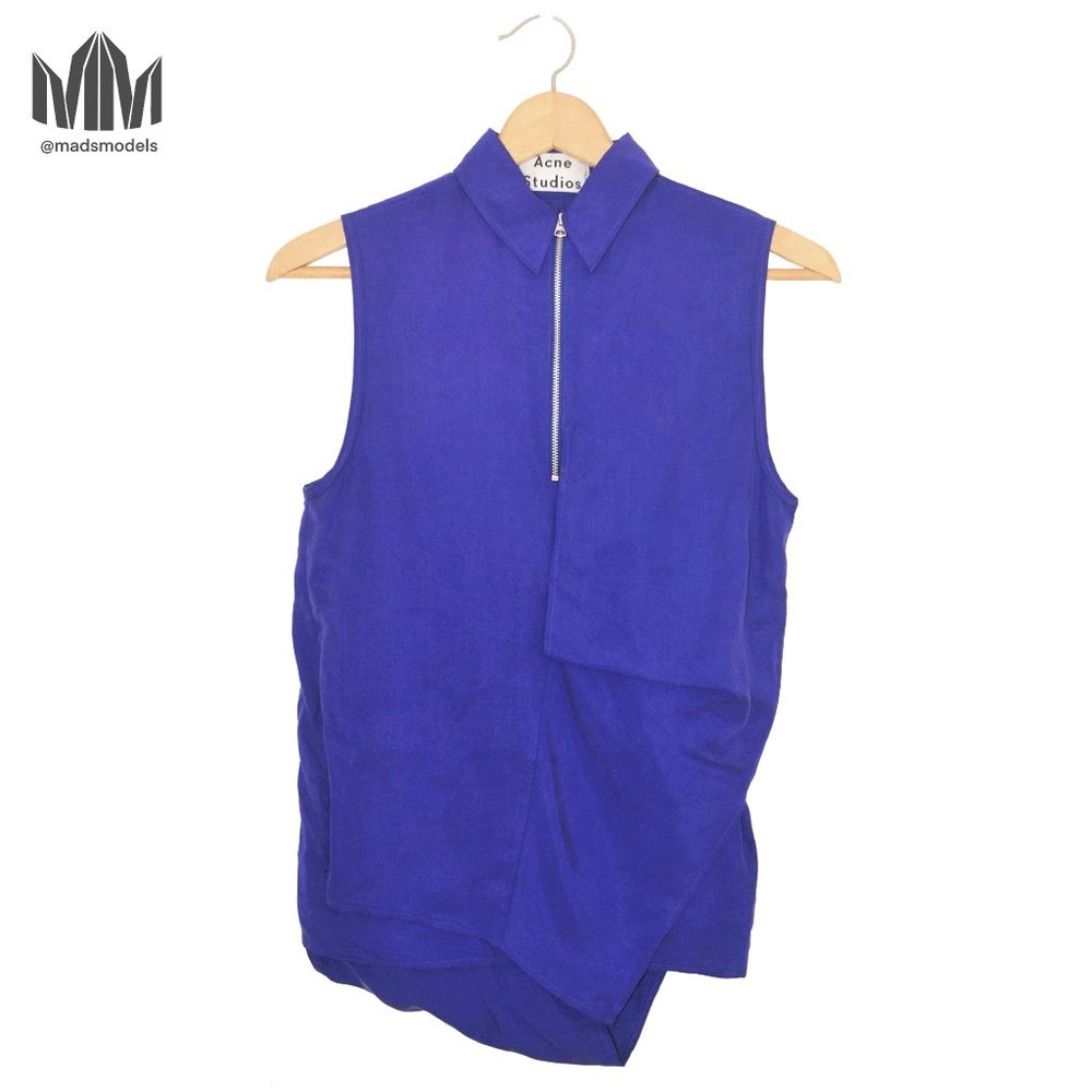 Acne Studios l Purple Blue Strike Fluid Tank Top